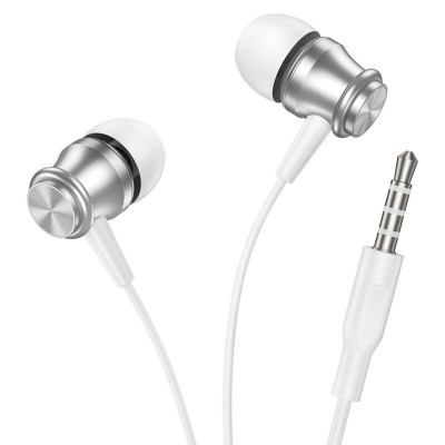 Навушники BOROFONE BM75 Platinum metal universal earphones with microphone Silver (BM75S) - зображення 3