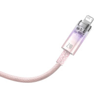 Кабель Baseus Explorer Series Fast Charging Cable with Smart Temperature Control USB to iP 2.4A 1m Pink (Колір Розовый) - фото № 3