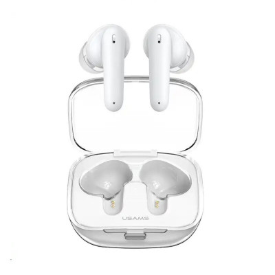 Навушники Usams US-BE16 Transparent TWS Earbuds -- BE Series BT5.3 White - зображення 1