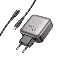 Мережевий зарядний пристрій BOROFONE BAS56A Absolute PD45W (2C1A) charger set (C to C) (EU) Black (Цвет 7073) - фото № 7