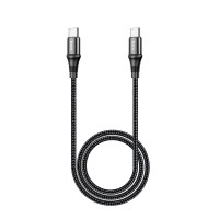 Кабель HOCO X50 Type-C to Type-C Exquisito 100W charging data cable(L=1M) Black (Цвет 7073) - фото № 2