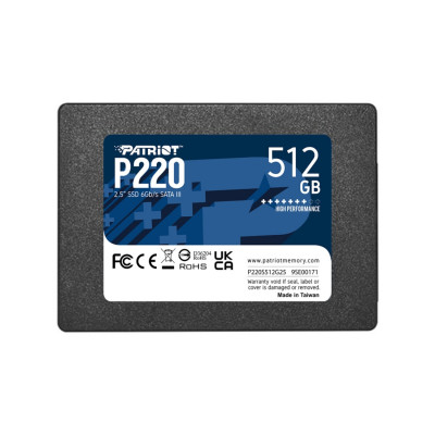 SSD Patriot P220 512GB 2.5" 7mm SATAIII - зображення 1