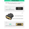 Кабель UGREEN 20124 DVI 24+1 Male to HDMI Female Adapter (Black) (UGR-20124) - изображение 8