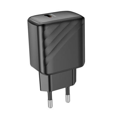 Мережевий зарядний пристрій HOCO CS22A Value single port PD30W charger Black - изображение 6