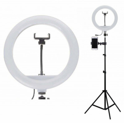 Кільцева світлодіодна LED лампа JY-300, 30 см з тримачем для телефону + пульт - изображение 1