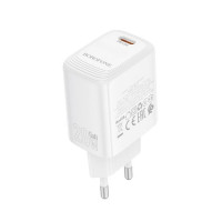 Мережевий зарядний пристрій BOROFONE BN26 Fuente single-port PD20W charger (EU) White (Цвет Білий) - фото № 6