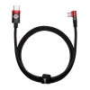 Кабель Baseus MVP 2 Elbow-shaped Fast Charging Data Cable Type-C to Type-C 100W 1m Black+Red - зображення 3