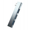 USB-hub ESSAGER (opp bag) Fengyang  3 in 1 Splitter Silver - зображення 2
