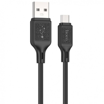 Кабель HOCO X90 Cool silicone charging data cable for Micro Black (6931474788429) - зображення 1