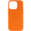 Чохол для смартфона Leather AAA Full Magsafe IC for iPhone 15 Pro Max Orange
