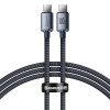 Кабель Baseus Crystal Shine Series Fast Charging Data Cable Type-C to Type-C 100W 1.2m Black (7073)- № 2