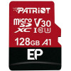 Карта пам'яті microSDXC (UHS-1 U3) Patriot EP Series 128Gb class 10 V30 (R-100MB/s, W-80MB/s) (adapter SD) k943 - № 1 Карта пам'яті microSDXC (UHS-1 U3) Patriot EP Series 128Gb class 10 V30 (R-100MB/s, W-80MB/s) (adapter SD) Patriot - № 1