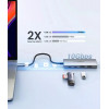 USB-хаб UGREEN CM480 USB-C to 2× USB 3.2+2×USB-C Adapter 10G (UGR-30758) (Metal Gray)- № 2