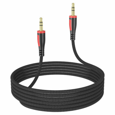 Аудiо-кабель BOROFONE BL14 AUX audio cable(L=2M) Black - изображение 1