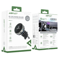 Автотримач для телефона з БЗП ACEFAST D40 Qi2 Magnetic Wireless Charging car holder with Ice Cooling for air vent Metal gray (Колір 7073) - фото № 2