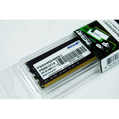 DDR4 Patriot SL 4GB 2400MHz CL17 512X8 SODIMM - изображение 1