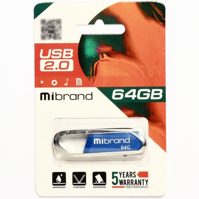 Flash Mibrand USB 2.0 Aligator 64Gb Blue - зображення 2