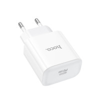 Мережевий зарядний пристрій HOCO C76A Pro Majestic single port PD30W charger White (Колір Белый) - фото № 4