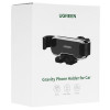 Автотримач для телефона UGREEN LP228 Gravity Drive Air Vent Car Mount Phone Holder With Arc-Shaped mounting clip Black (Black)- № 2