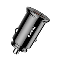 Автомобільний зарядний пристрій Baseus Circular Plastic A+C 30W Black (Колір Черный) - фото № 4