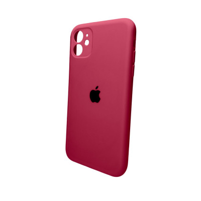 Чохол для смартфона Silicone Full Case AA Camera Protect for Apple iPhone 11 Pro Max кругл 35,Maroon - зображення 1
