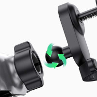 Автотримач для телефона UGREEN LP228 Gravity Drive Air Vent Car Mount Phone Holder With Arc-Shaped mounting clip Black (Колір Black) - фото № 5