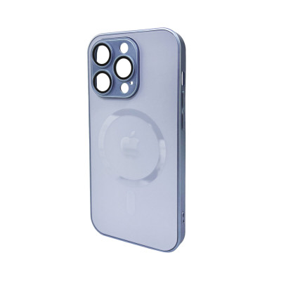 Чохол для смартфона AG Glass Matt Frame Color MagSafe Logo for Apple iPhone 14 Pro Max Sierra Blue (AGMattFrameMGiP14PMSierraBlue) - зображення 1