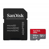 Карта пам'яті microSDXC (UHS-1) SanDisk Ultra 512Gb class 10 A1 (150Mb/s) (adapter SD) , Атикул k39283 |  купить на VILKI.NET - фото № 1