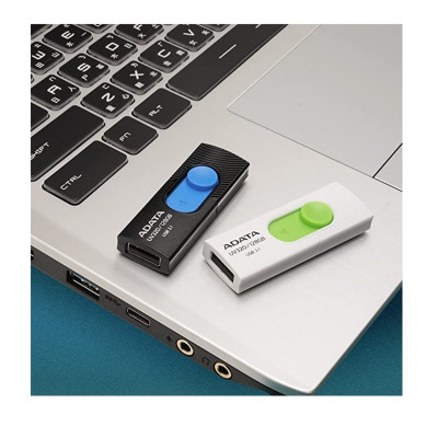 Flash A-DATA USB 3.0 AUV 320 64Gb White/Green (AUV320-64G-RWHGN) - зображення 4