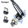 Кабель Essager Universal 540 Ratate 3A Magnetic USB Charging Cable Lightning 2m grey (EXCCXL-WXA0G) (EXCCXL-WXA0G) - зображення 2