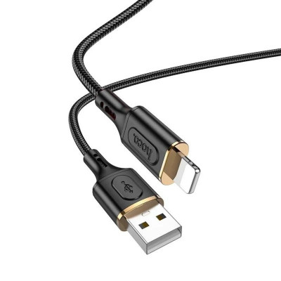 Кабель HOCO X95 Goldentop charging data cable iP Black (6931474794383) - зображення 2