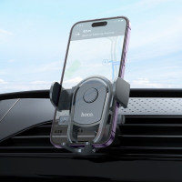 Автотримач для телефона HOCO H6 Grateful one-button car holder(air outlet) Black (Цвет Черный) - фото № 5