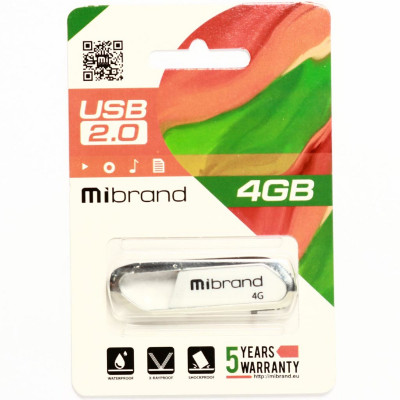 Flash Mibrand USB 2.0 Aligator 4Gb White - изображение 2
