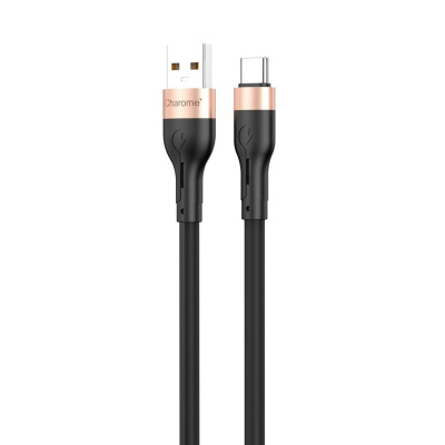 Кабель CHAROME C23-02 USB-A to USB-C charging data cable Black - зображення 1