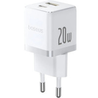 Мережевий зарядний пристрій Baseus Palm Fast Charger C+U 20W EU Moon White (Колір White) - фото № 3
