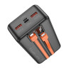 Зовнішній акумулятор HOCO J119B Sharp charger 22.5W+PD20 fully compatible power bank with digital display and cable(30000mAh) Black - изображение 3