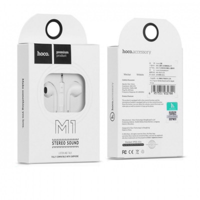 Навушники HOCO M1 original series earphones White - зображення 3