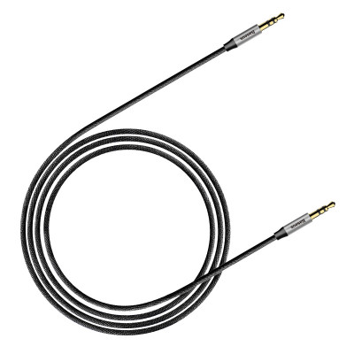 Аудiо-кабель Baseus Yiven Audio Cable M30 1M Silver+Black - зображення 1