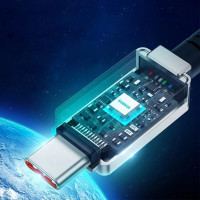 Кабель Baseus Unbreakable Series Fast Charging Data Cable Type-C to Type-C 100W 1m Stellar White (Колір Stellar White) - фото № 5