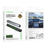 Паркувальна карта BOROFONE FC3 Ronny can hidden parking sign Black Metal Gray (Цвет Black Metal Gray) - фото № 2