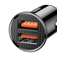 Автомобільний зарядний пристрій Baseus Circular Plastic А+А 30W Black (Колір Черный) - фото № 2