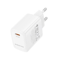 Мережевий зарядний пристрій BOROFONE BN26 Fuente single-port PD20W charger (EU) White (Цвет Білий) - фото № 4