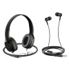 Навушники HOCO W24 Enlighten headphones with mic set Gold (6931474709639)