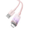 Кабель Baseus Explorer Series Fast Charging Cable with Smart Temperature Control USB to iP 2.4A 1m Pink (Розовый)- № 6
