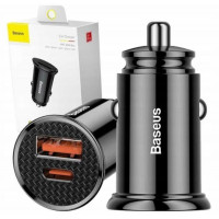 Автомобільний зарядний пристрій Baseus Circular Plastic A+C 30W Black (Колір Черный), Атикул k10423 |  купить на VILKI.NET - фото № 1