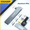 USB-hub ESSAGER (opp bag) Fengyang  3 in 1 Splitter Silver - зображення 5