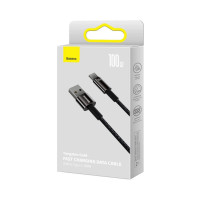 Кабель Baseus Tungsten Gold Fast Charging Data Cable USB to Type-C 100W 1m Black (Цвет 7073) - фото № 2