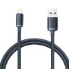 Кабель Baseus Crystal Shine Series Fast Charging Data Cable USB to iP 2.4A 1.2m Black (CAJY000001) - зображення 3