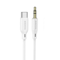 Аудіокабель BOROFONE BL18 Type-C silicone digital audio conversion cable White (Колір Белый) - фото № 3