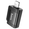 Адаптер HOCO UA31A iP male to USB female OTG adapter Black (7073)- № 2